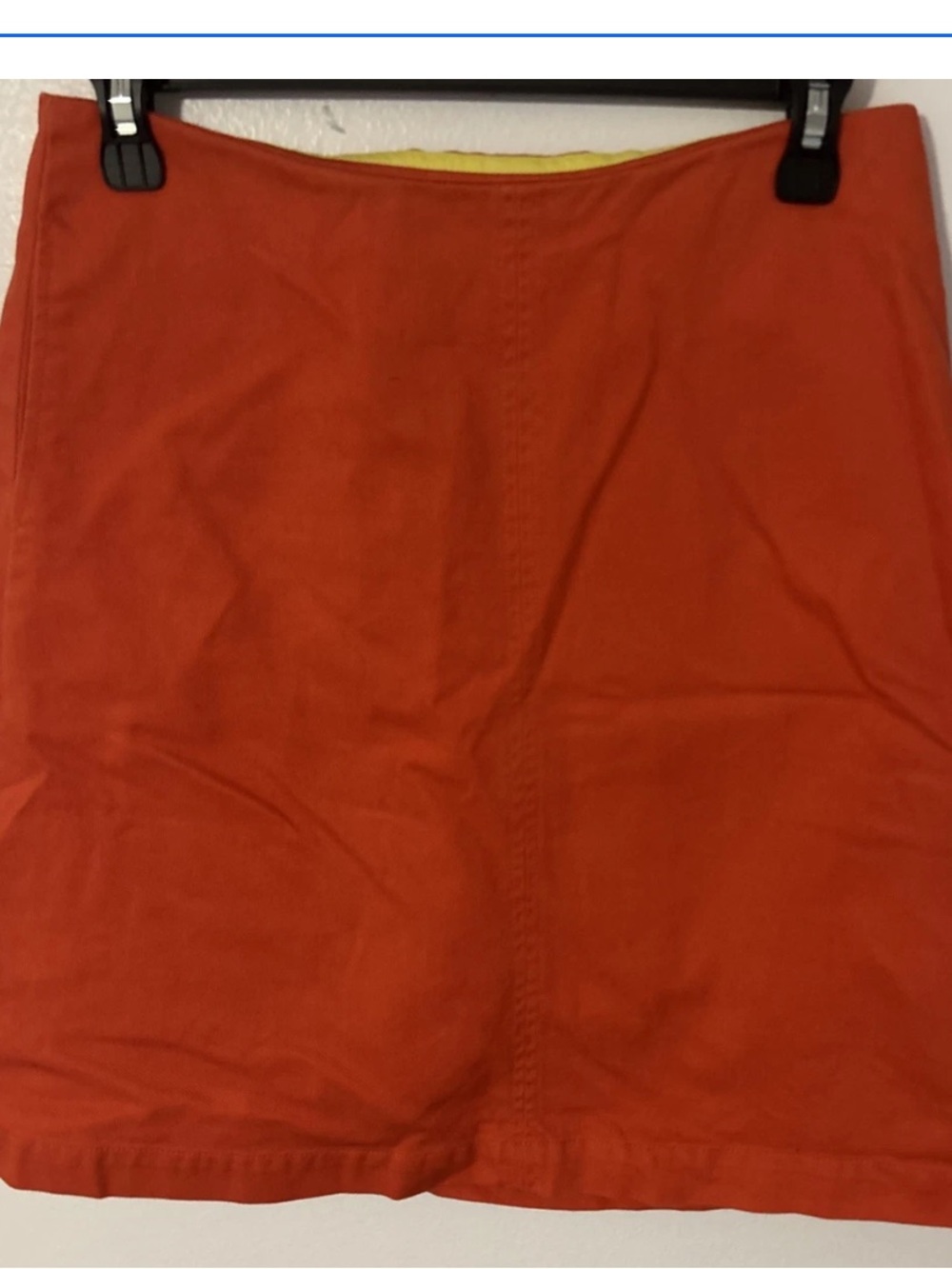 Boden Rust-Orange Cotton Pencil Skirt